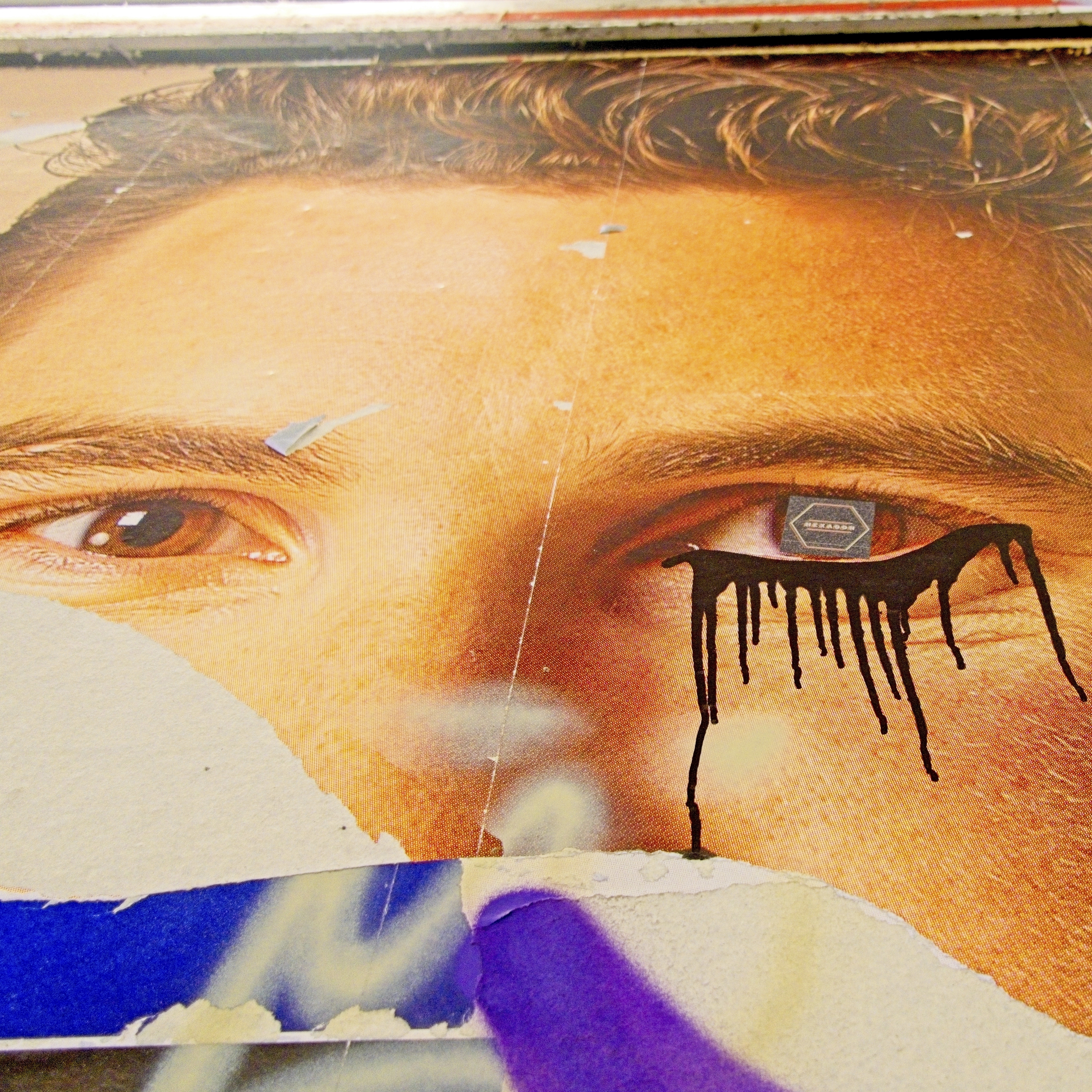 black painted tears poster